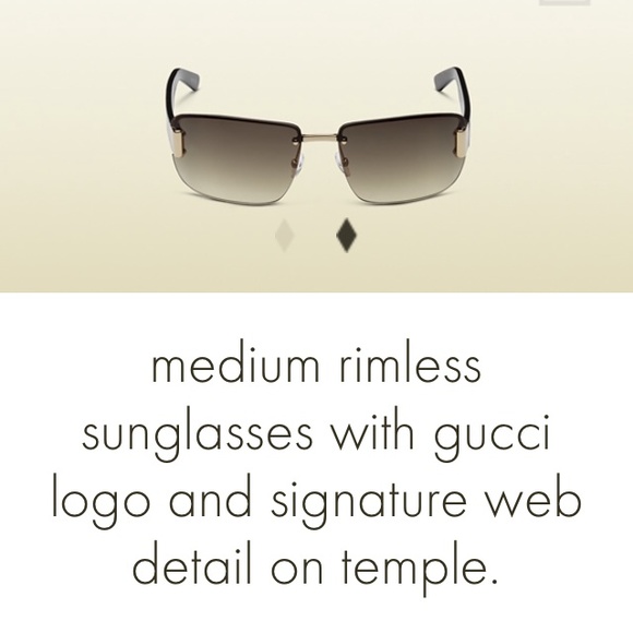 Medium rimless sunglasses with gucci logo
