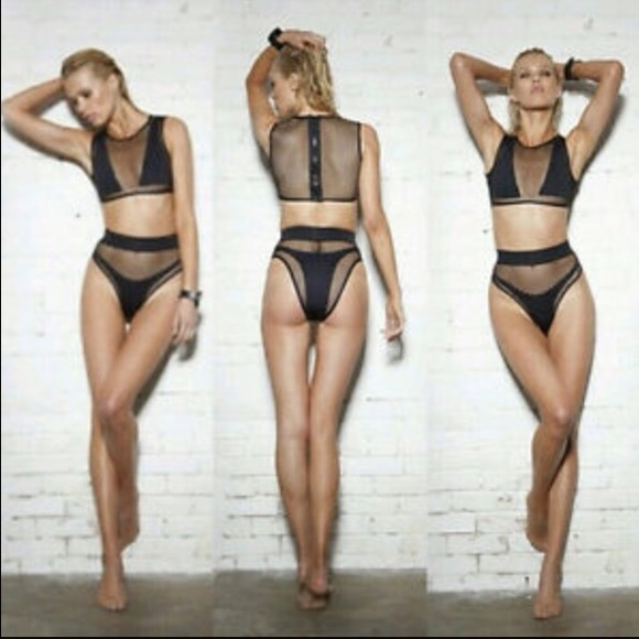 Mesh high waisted bikini