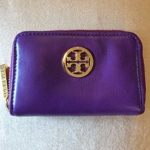 Tory Burch coin purse purple