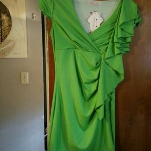 Simple lime green out on the town dress