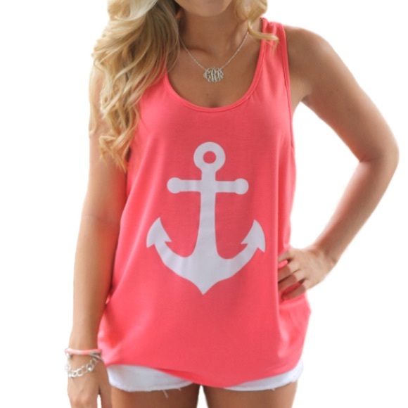 • Coral Anchor Top • - Picture 3 of 3