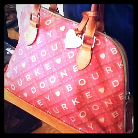 Vintage Dooney & Bourke red graphic satchel