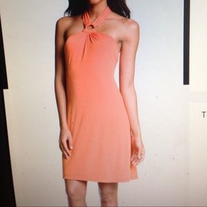 Calvin Klein Orange Metal Ring Jersey Halter 12