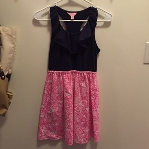 Lilly Pulitzer She's a Fox Navy and Pink Dress.