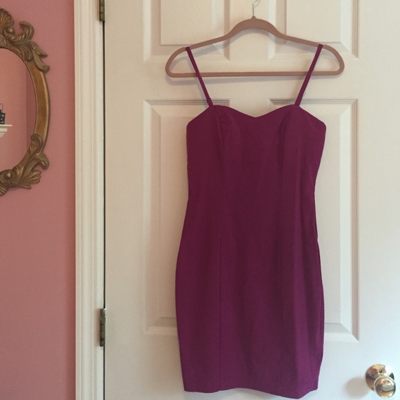 Dark Purple Tight Spaghetti Strap Dress