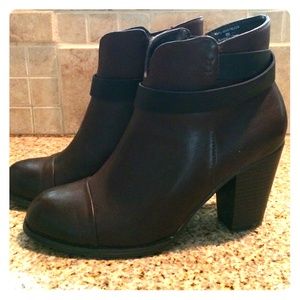 Brown ankle booties