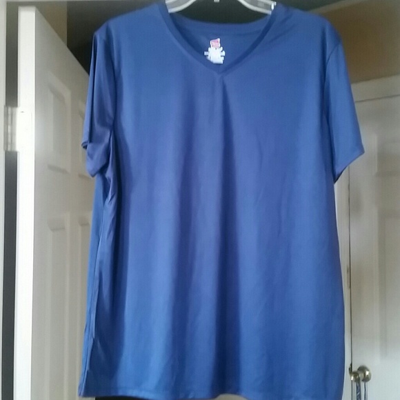 Hanes women's short sleeve cooldri V neck tee