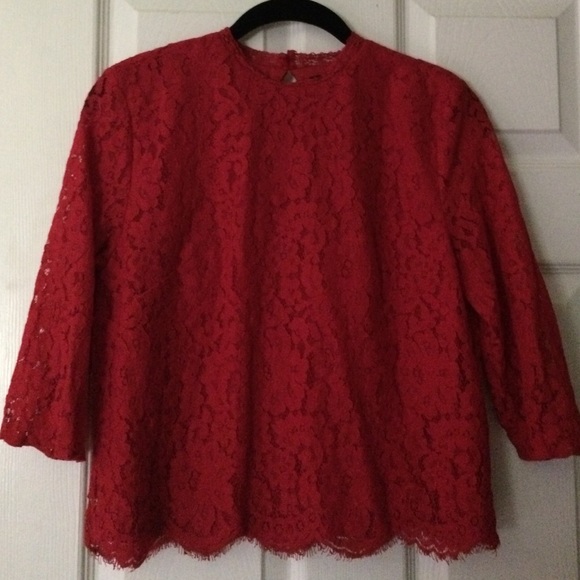 H&M Red Lace top