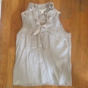 J.Crew Grey Silk Blouse size 4