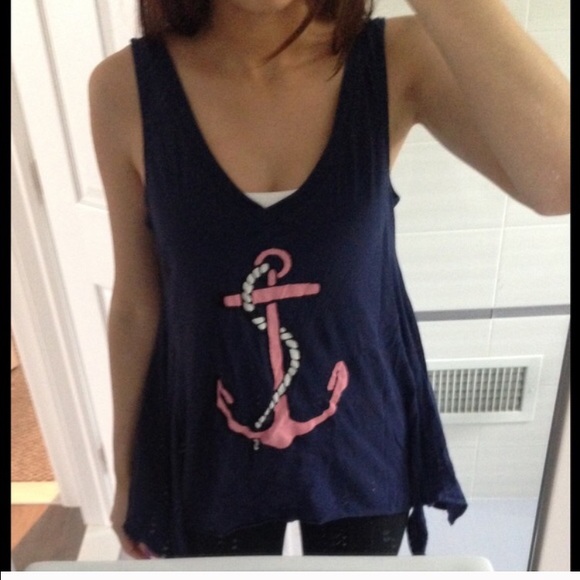 Wildfox Baby Anchor Dreamer Tank in Hey Sailor - Picture 3 of 3