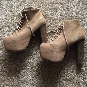 Jeffrey Campbell Suede Lita Booties (NWOT)