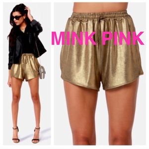 MINKPINK Gold Shorts