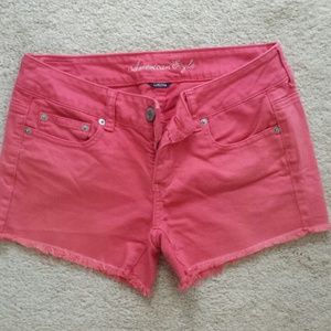 American Eagle cut off pink shorts