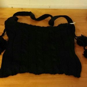 Knit hobo bag