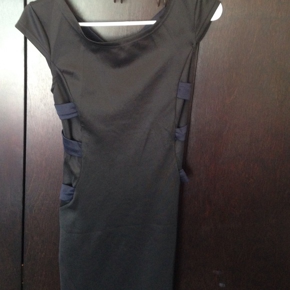 Black dress with strappy back