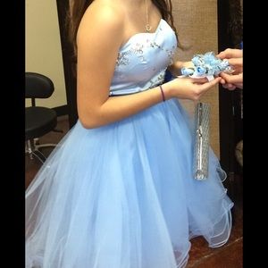 Sky blue homecoming dress