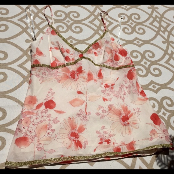 New Banana Republic silky linen camisole tank