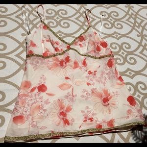 New Banana Republic silky linen camisole tank