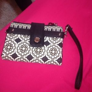 Black and white wallet