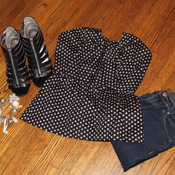 Anthropologie Polka Dot Top