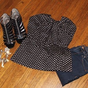 Anthropologie Polka Dot Top