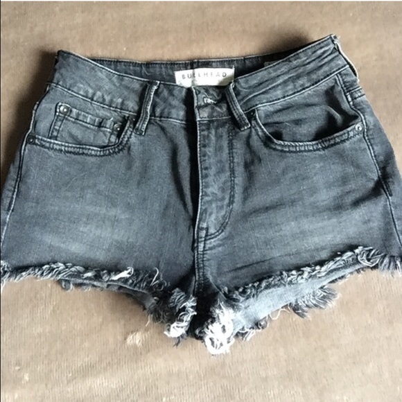 Black and faded grey shorts