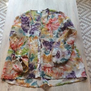 Colorful floral blouse!