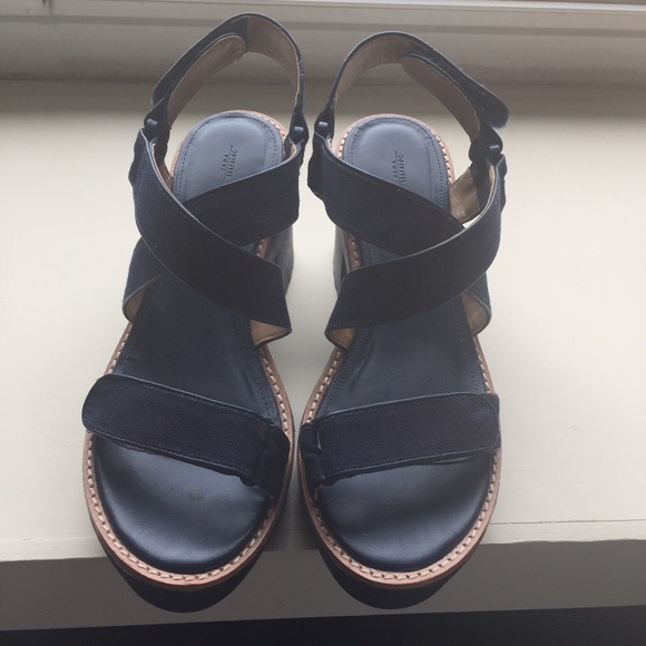 Zara sandals navy blue size 40