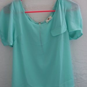 Light blue dress blouse