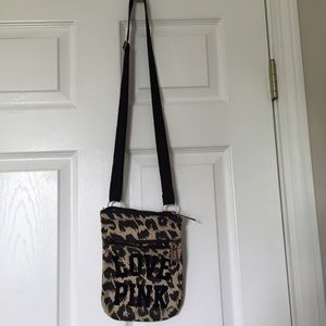 Love pink crossbody cheetah purse