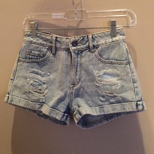 kendall&kylie high wasted denim shorts size 0