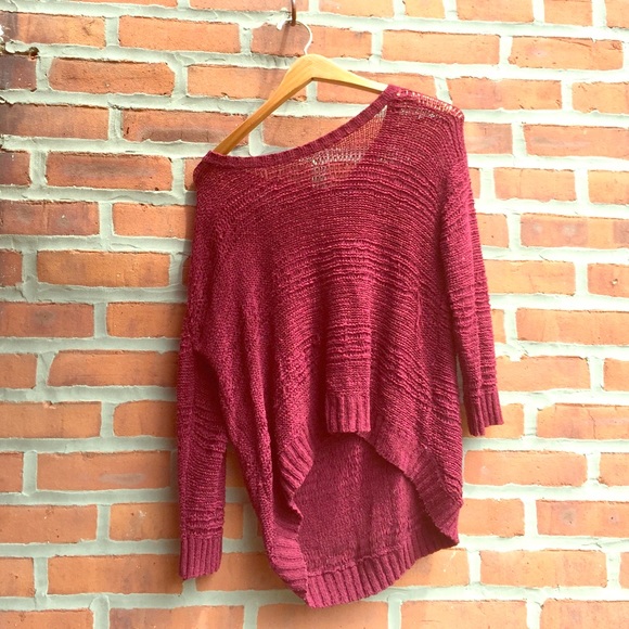 Burgundy knit