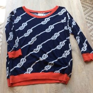 Sailor rope patterned top