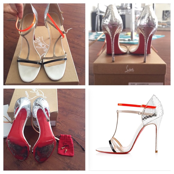 Authentic Christian Louboutin Arnold Python heels - Picture 4 of 4