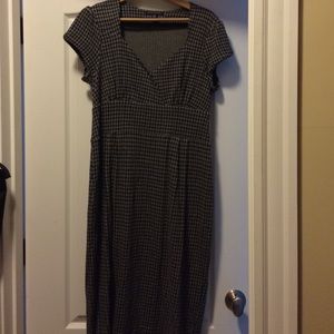 Empire waste houndstooth dress