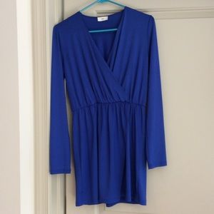 Long sleeved royal blue Tobi mini dress