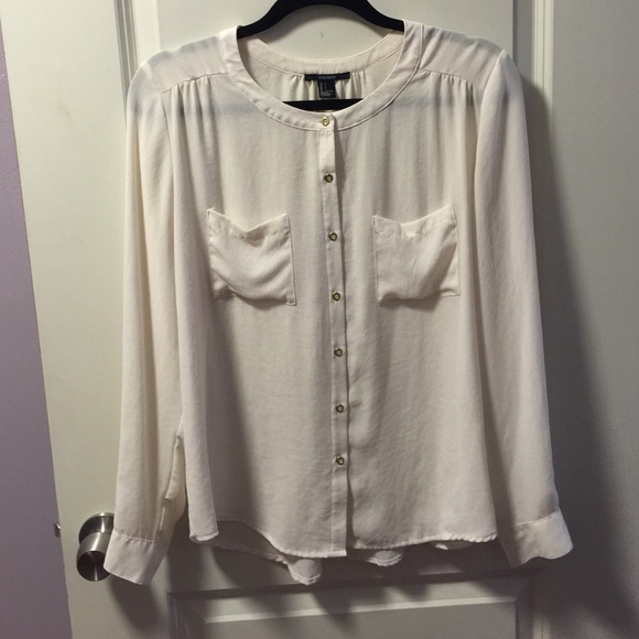 Cream long sleeve blouse for sale