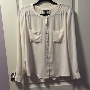 Cream long sleeve blouse for sale