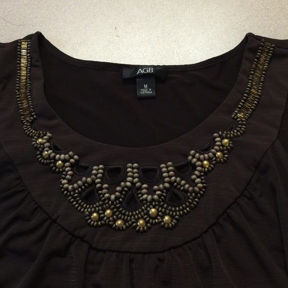 Brown dress top