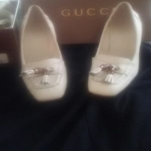 White Gucci High heel shoe