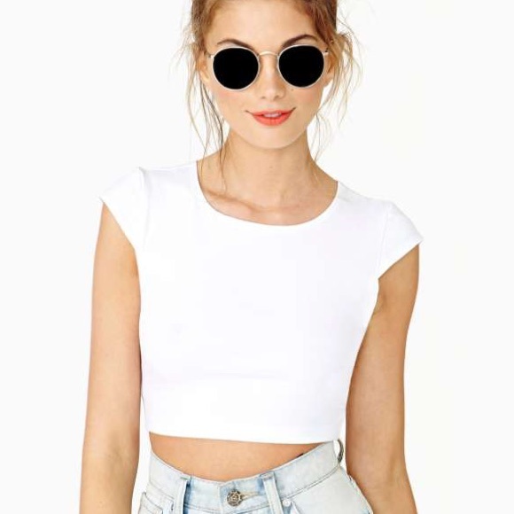White crop top