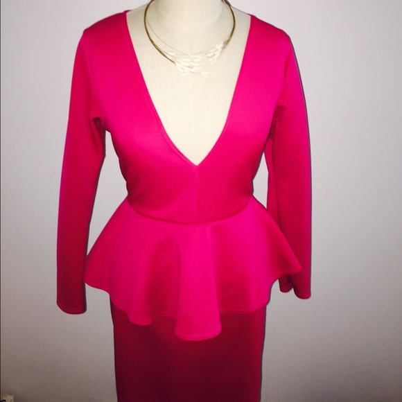 Pink Peplum Dress