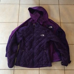 North Face purple winter coat (size small)