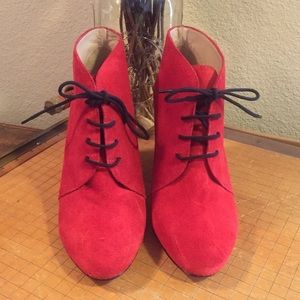 Kate Spade 'Roger' maraschino red suede boots