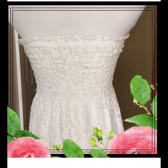 1 left💞HP💞Lace Strapless Maxi Dress Made in USA - Picture 2 of 4