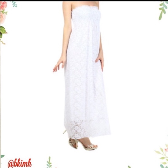 1 left💞HP💞Lace Strapless Maxi Dress Made in USA - Picture 3 of 4