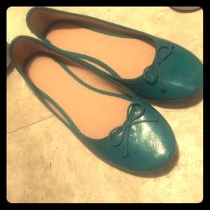 Teal blue flats