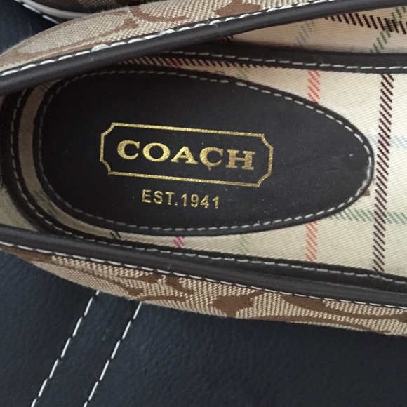 Tan Coach Flats - Picture 2 of 4