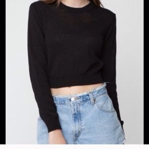 Black Cropped Sweatshirt