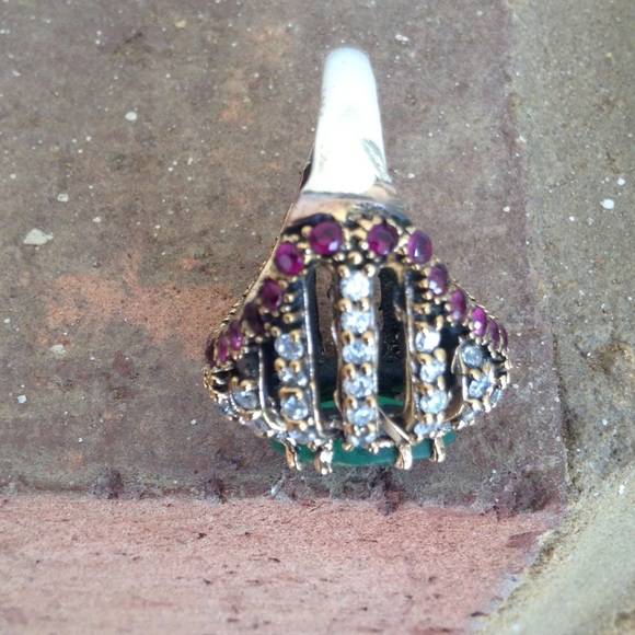 HANDCRAFTED HIGH Quality EMERALD RUBY AND TOPAZ - Picture 2 of 4